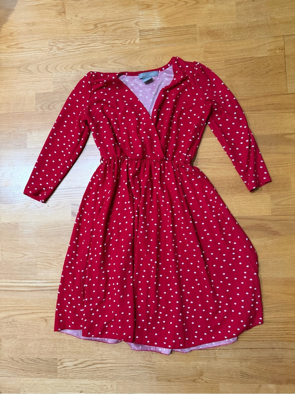 Lark and grey large Red Polka Dot Wrap Dress